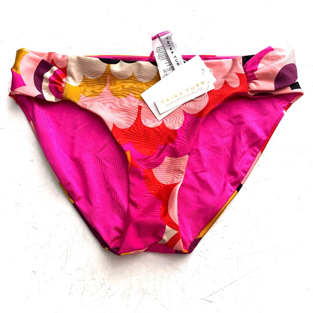 Trina Turk Nwt Fan Faire Tab Side Hipster Swim Bikini Bottom